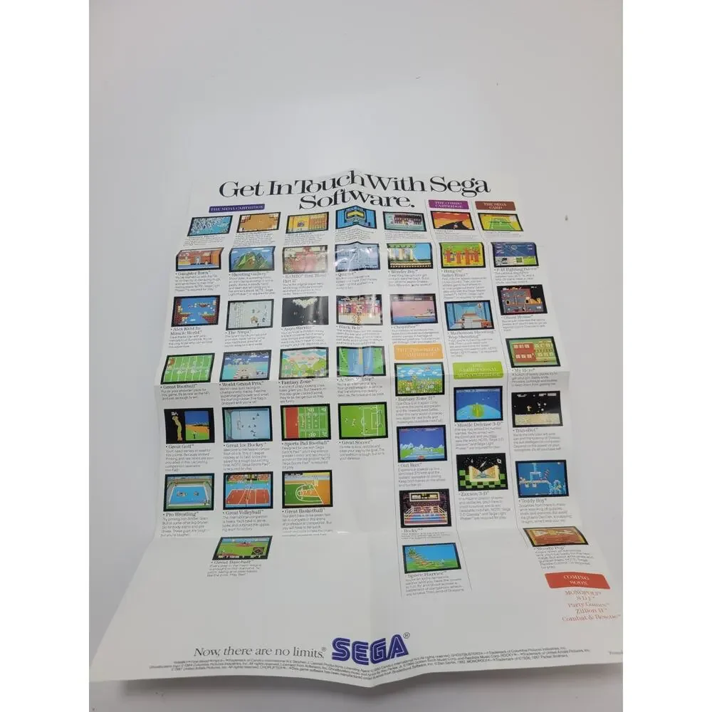 ¤ Take Hold Of The Sega Adventure Insert Poster 1987 ¤ Sega Master System SMS